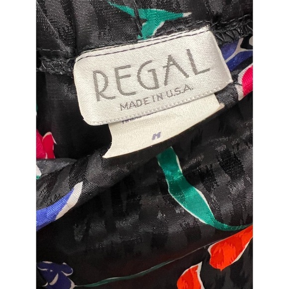 Vintage REGAL Made in USA Floral Polka Dot Skirt Medium - Picture 2 of 3
